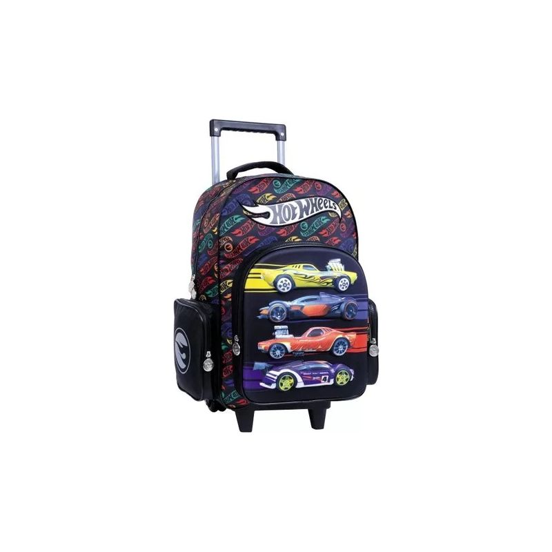 Mochila Escolar Carro Fast Hot Wheels Negro