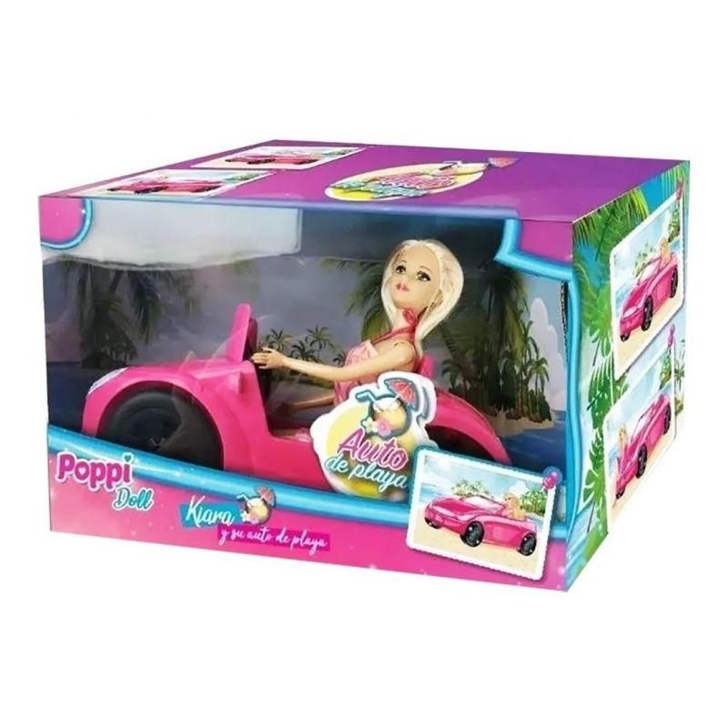 Muñeca Kiara Y Su Auto De Playa Poppi Doll