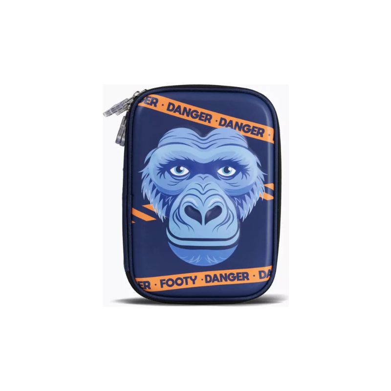 Cartuchera Rídiga Con Dos Cierres Gorilla Azul