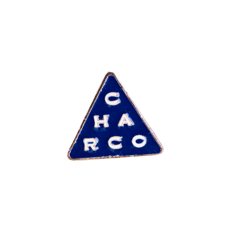 Pin Charco Triangulo Azul 