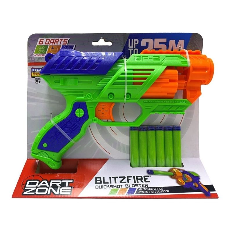 Pistola Lanza Dardos Blitzfire Quickshot Blaster Dart Zone