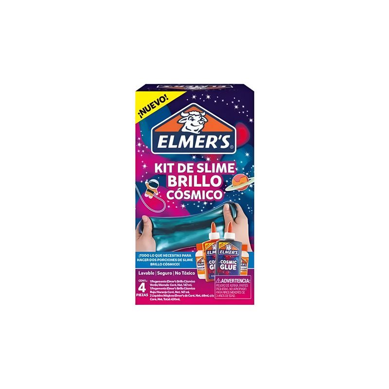 Kit Slime Brillo Cósmico Elmer's X4