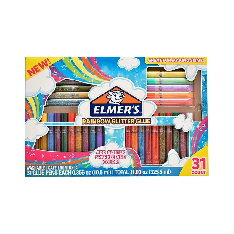 Elmers Kit 31 Piezas Box Rainbow Glitter 