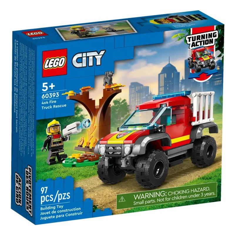 Camión De Rescate 4x4 De Bomberos Lego City 60393