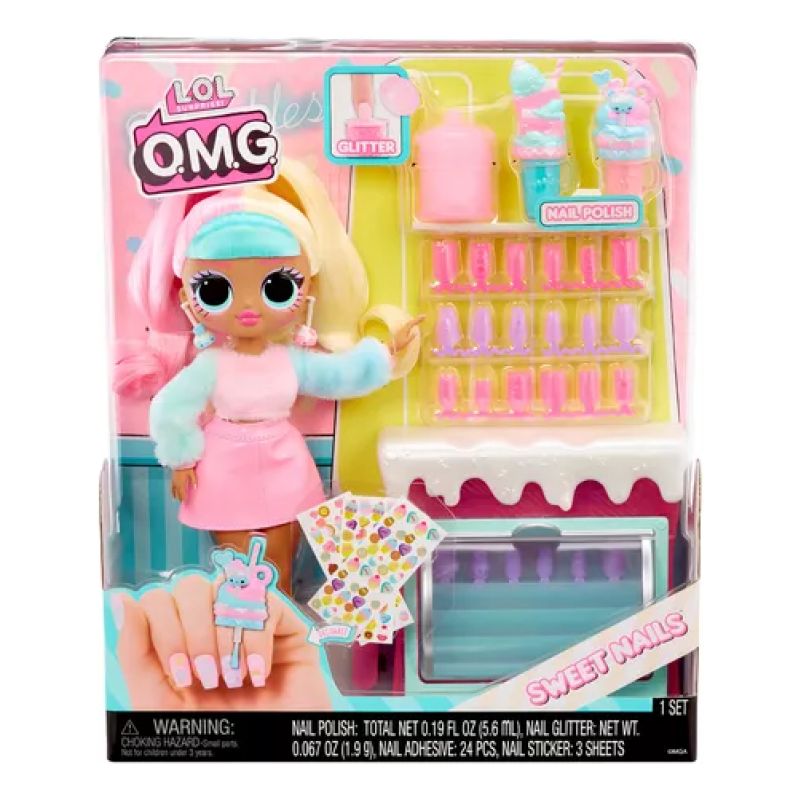 Muñeca 23cm Omg Sweet Nails Rosa