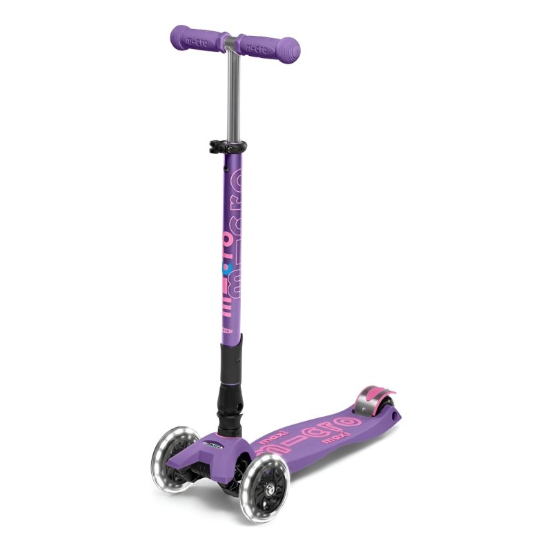 Monopatin Maxi Deluxe Plegable Led Purple