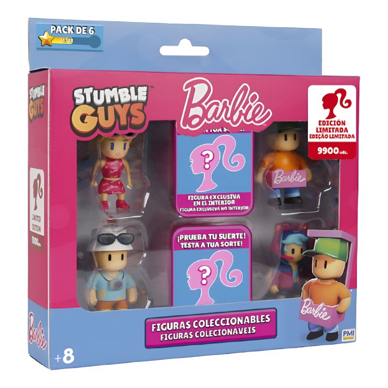 Stumble Guys Barbie X6 Figuras 2 Sorpresa