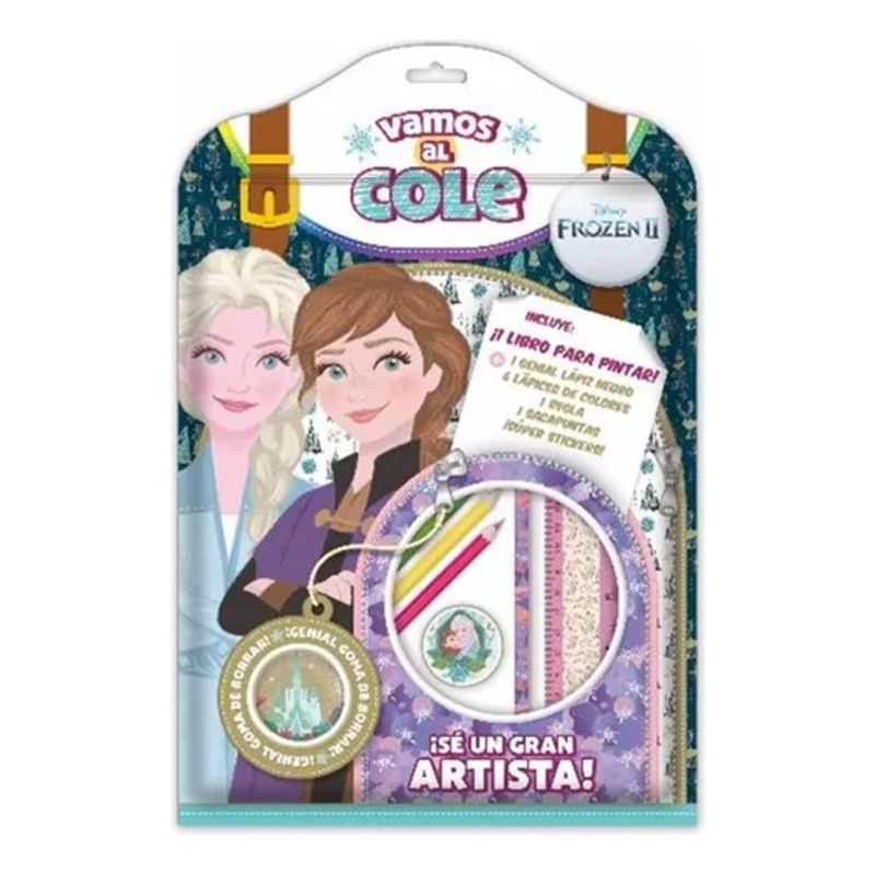 Libro Para Pintar Vamos Al Cole Frozen