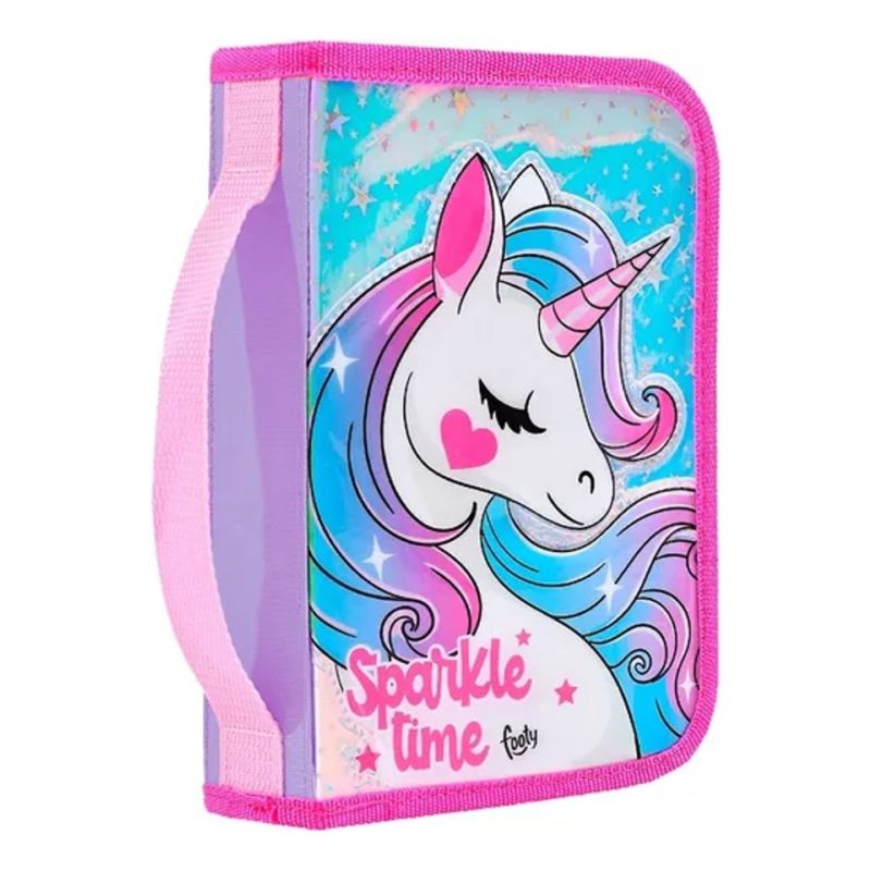 Cartuchera Escolar Desplegable 1 Cierre Unicornio