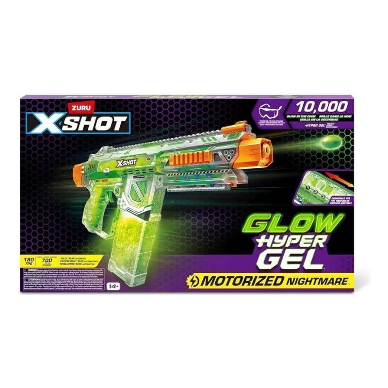 Pistola X-shot Glow Hyper Gel Nightmare