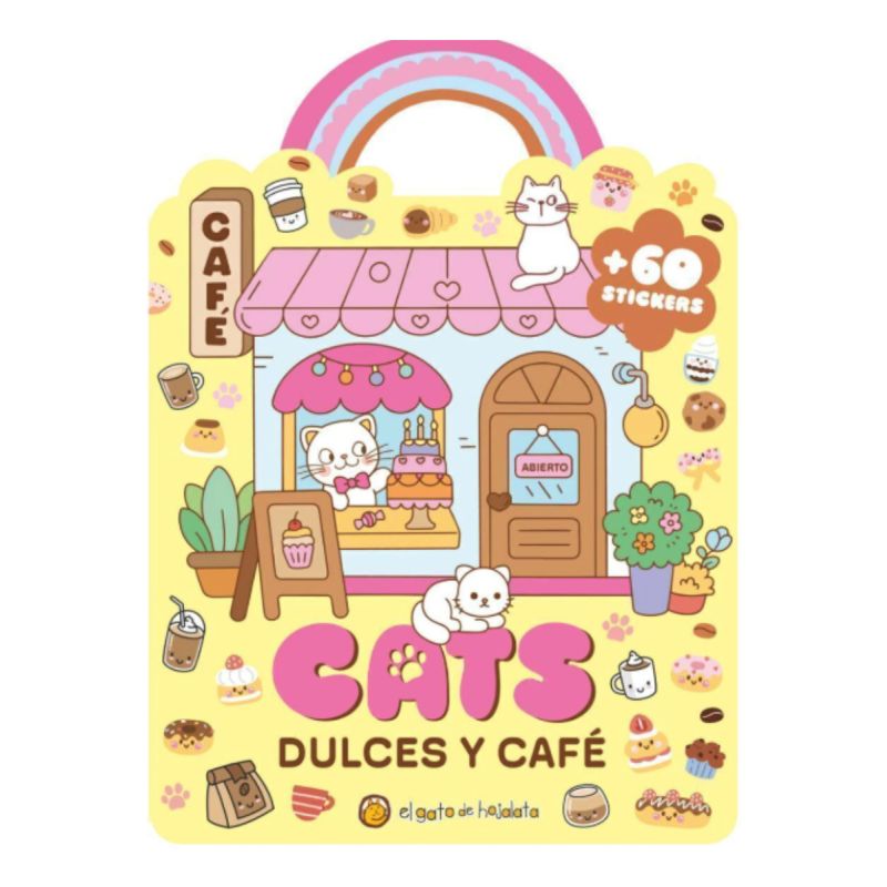 Libro Para Colorear Valijita Cats Dulces y Cafe