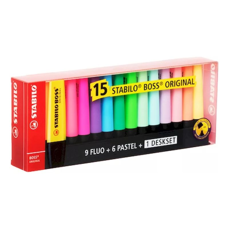 Resaltador Stabilo Boss Escritorio X15 Surtidos