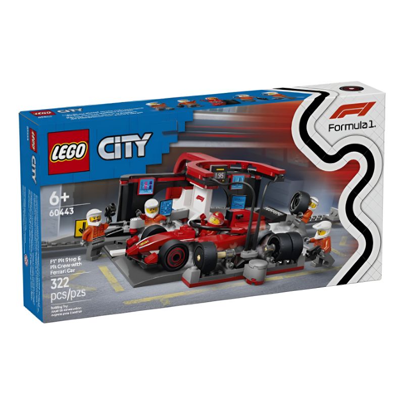 Parada En Boxes De F1 Con Coche Ferrari 60443 City 
