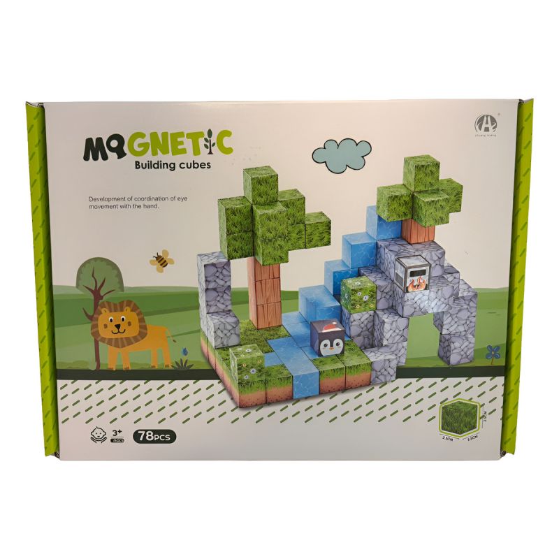 Bloques Magn&eacute;ticos Cubos Steam Minecraft 78 Pcs