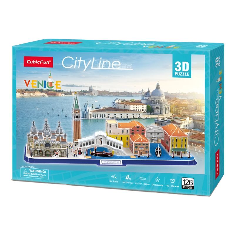 Puzzle 3d City Line Cubicfun - Venecia 126 Pzs