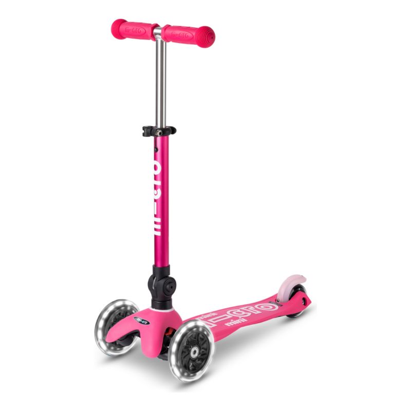 Monopatin Mini Deluxe Plegable Led Pink