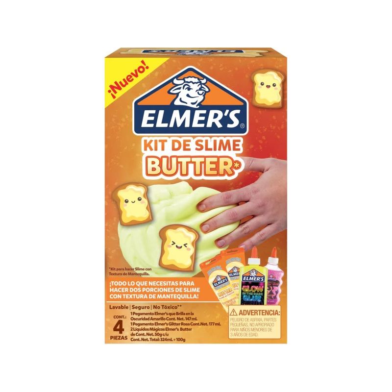 Kit Slime Butter Set 4 Piezas Elmers