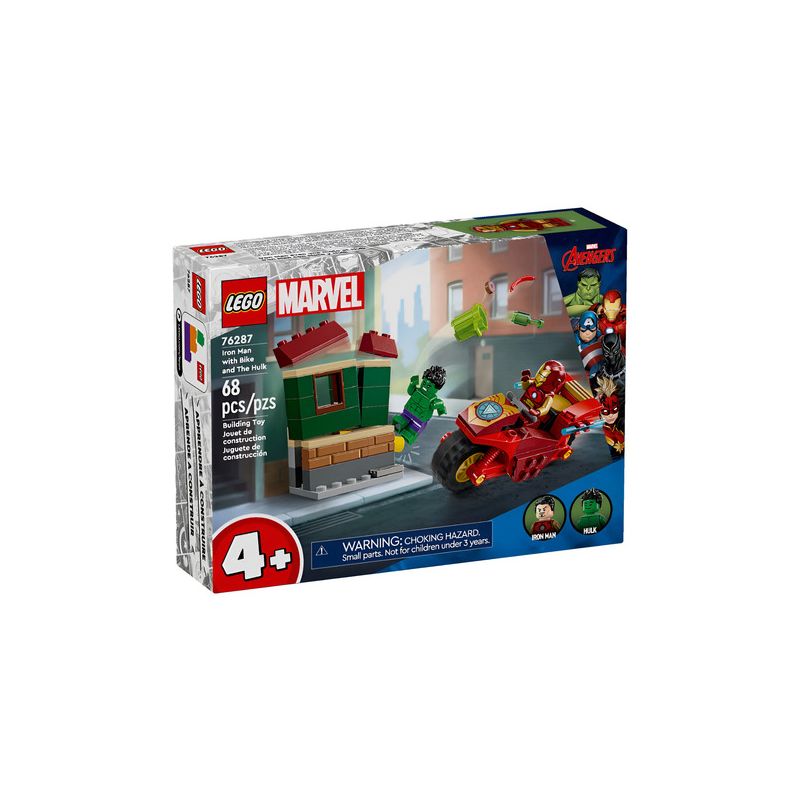 Ironman Con Moto Y Hulk 76287 Marvel 