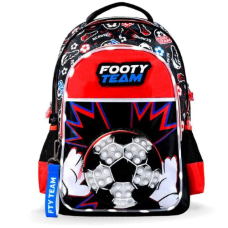 Mochila Espalda 18" Futbol F1793 Rojo