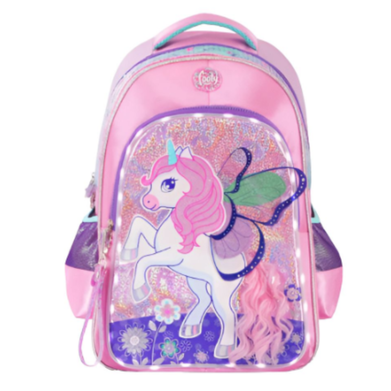 Mochila Espalda 18" Unicorn Wings Rosa