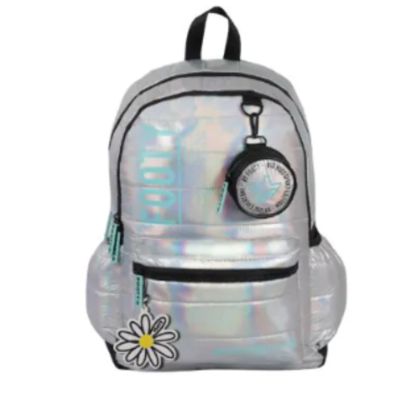 Mochila Espalda 18" Margarita Plateada