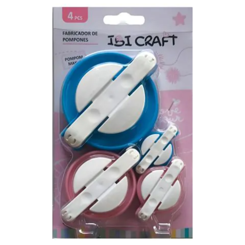 Fabricador De Pompon Set X4 Medidas