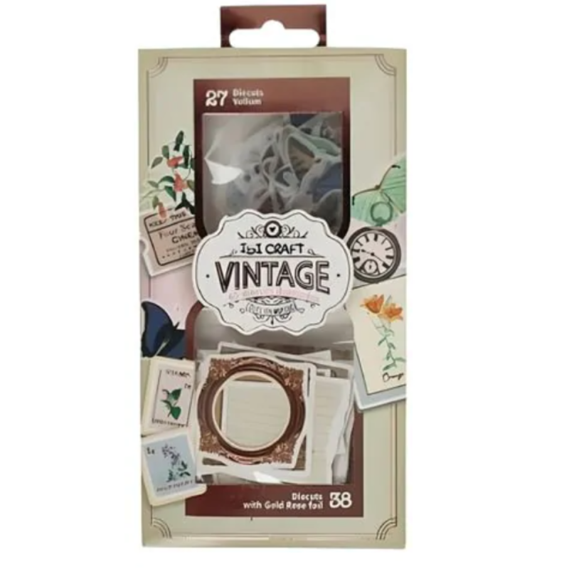 Stickers Die Cuts  Vellum Vintage 96grs
