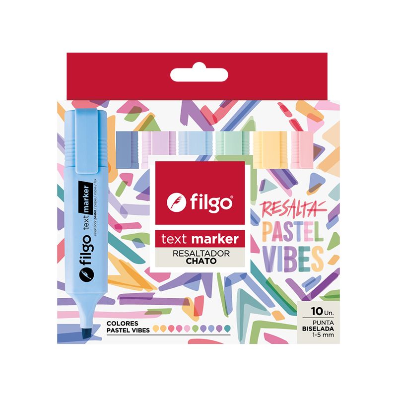 Resaltador Text Marker Pastel Vibes PackX10