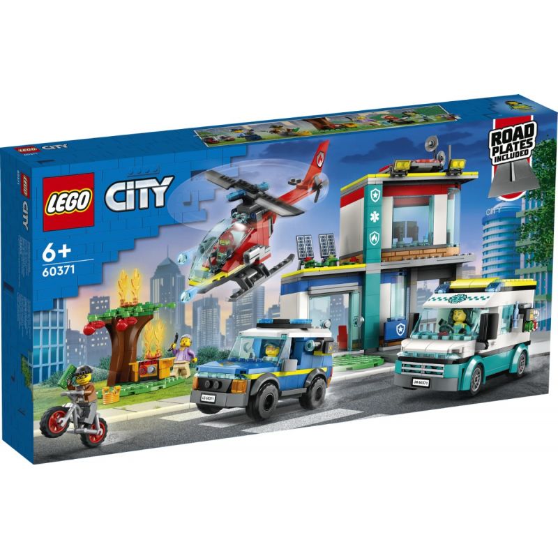 Lego City Central Vehiculos De Emergencia 60371 706 Piezas