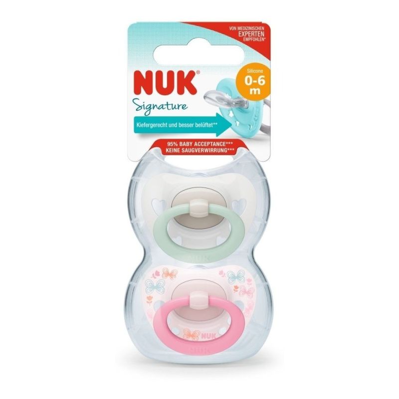 Chupete Signature X2 0-6m Gris/Rosa
