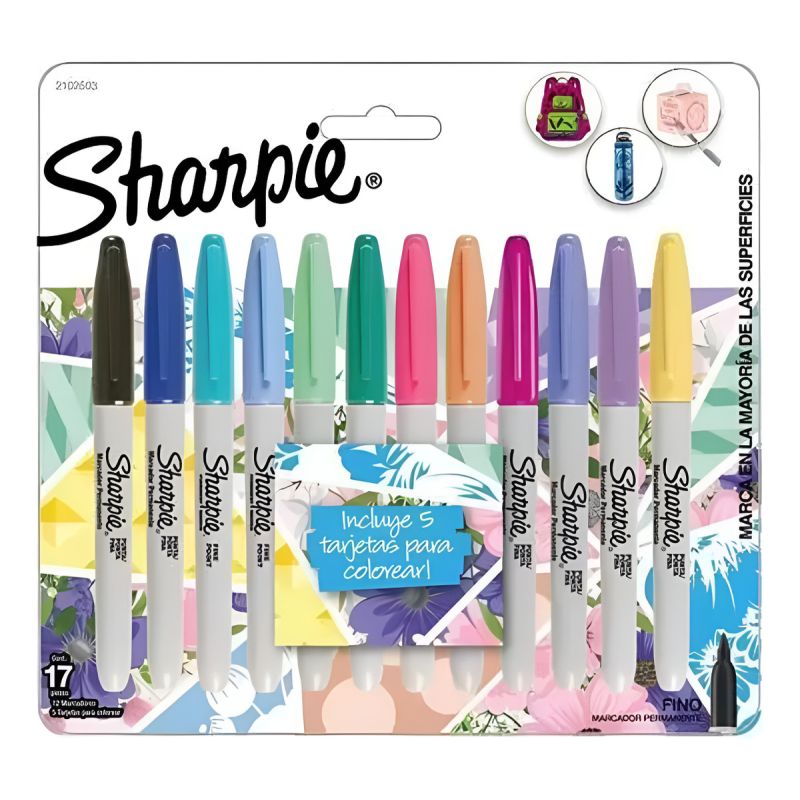 Marcadores Sharpie Tropical X 12 Colores