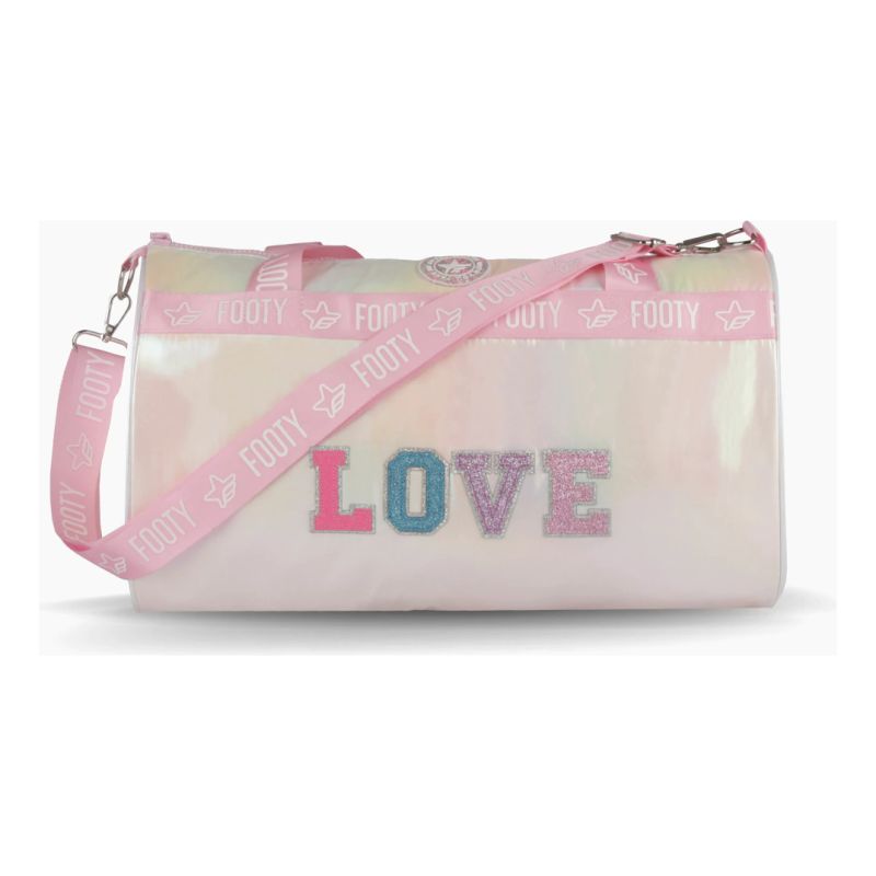 Bolso Deportivo Love Metalizado Rosa