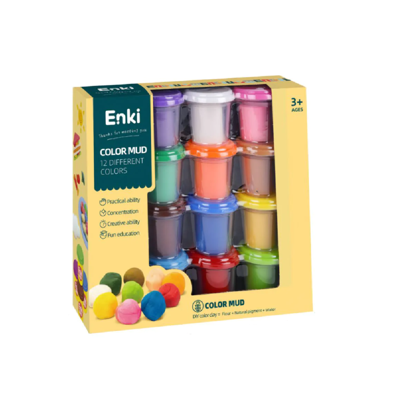 Set De Masas Multicolor X12 Colores En Pote